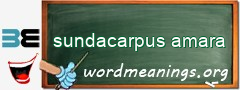 WordMeaning blackboard for sundacarpus amara